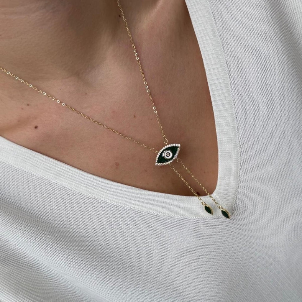 Vergoldete Evil Eye Halskette ✨